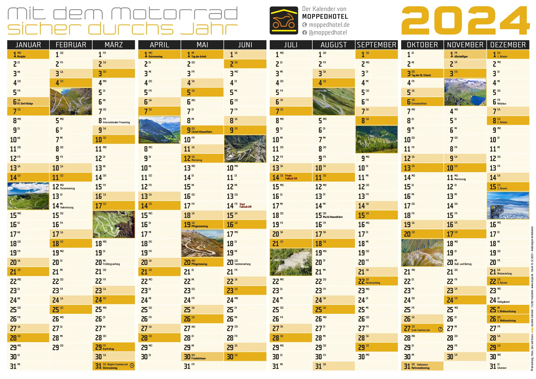 Kalender 2024 Moppedhotel