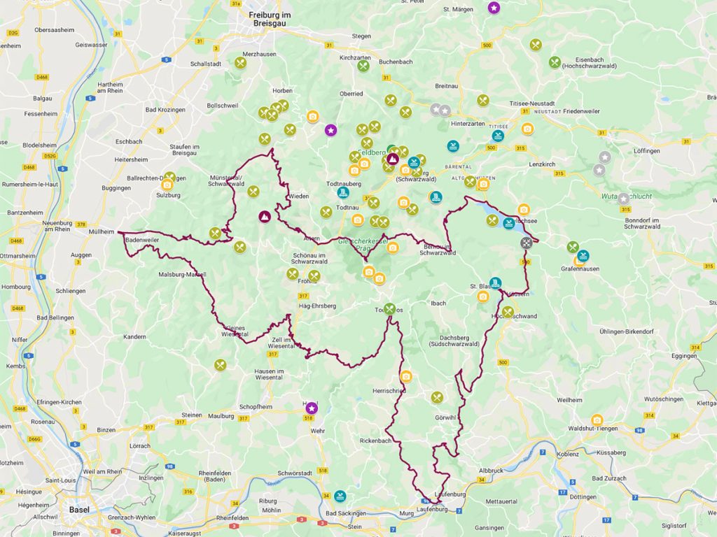 Schwarzwald Motorradtour 221km
