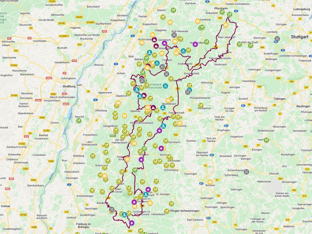 Schwarzwald Motorradtour 437km